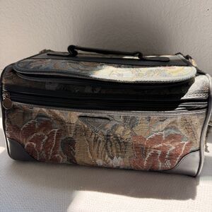 Vintage French West Indies Tapestry Travel Vanity Case| boho luggage festival